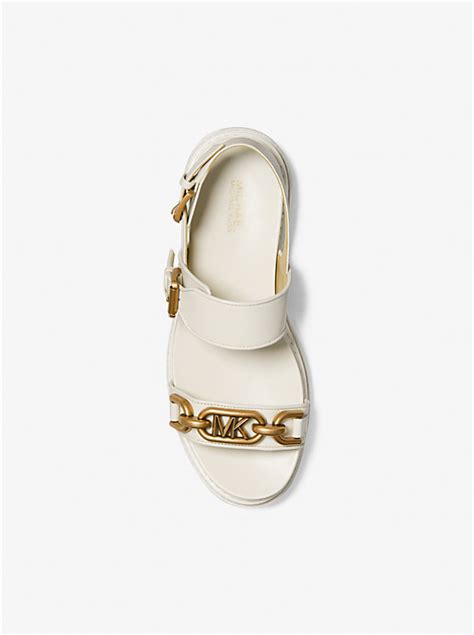 Kailey Logo Embellished Leather Sandal 